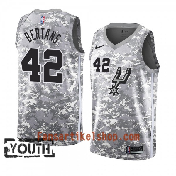 San Antonio Spurs Trikot Davis Bertans 42 2018-19 Nike Grau Swingman - Kinder